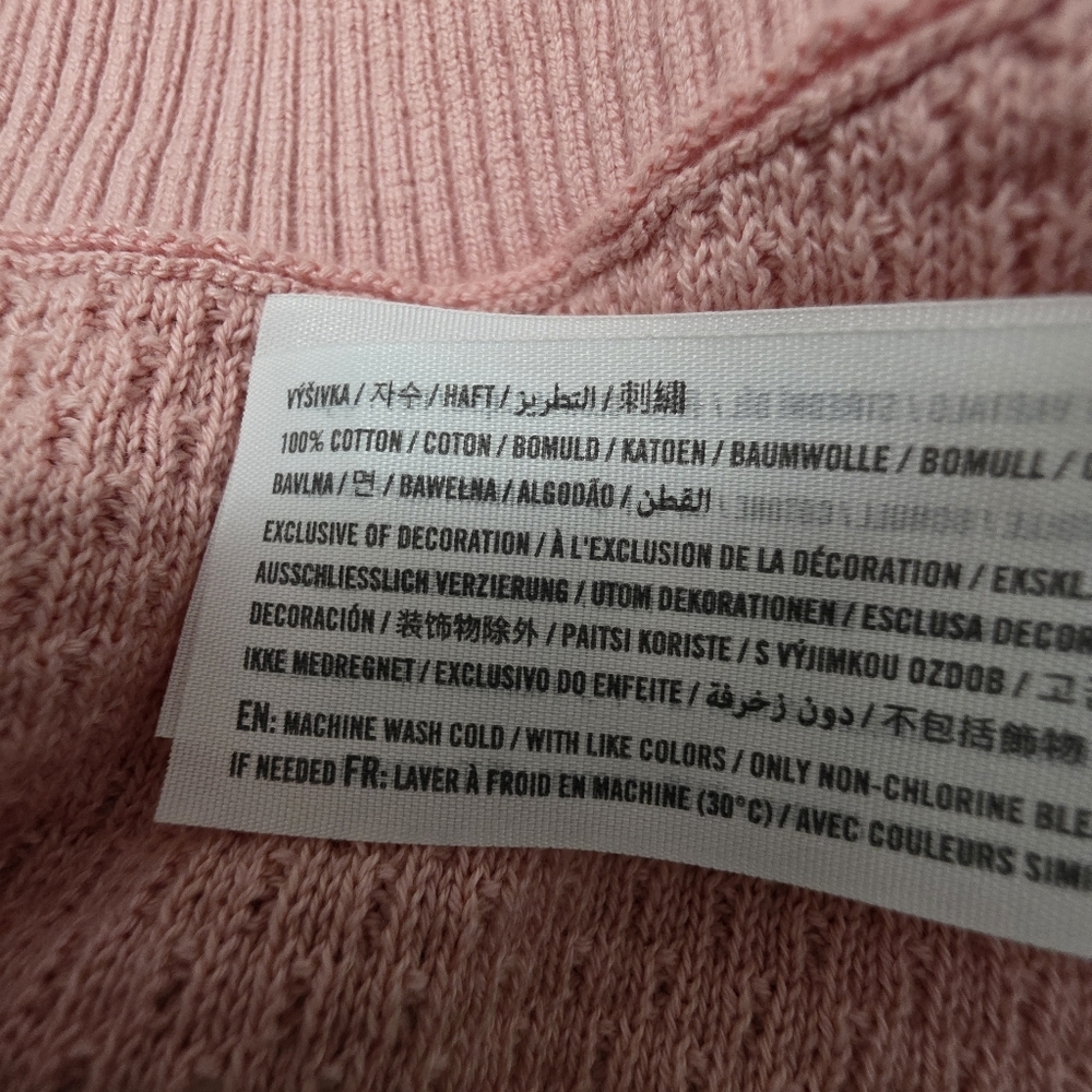 Social Tourist Pink Heart Halter Top Knit Size Small - Picture 8 of 9